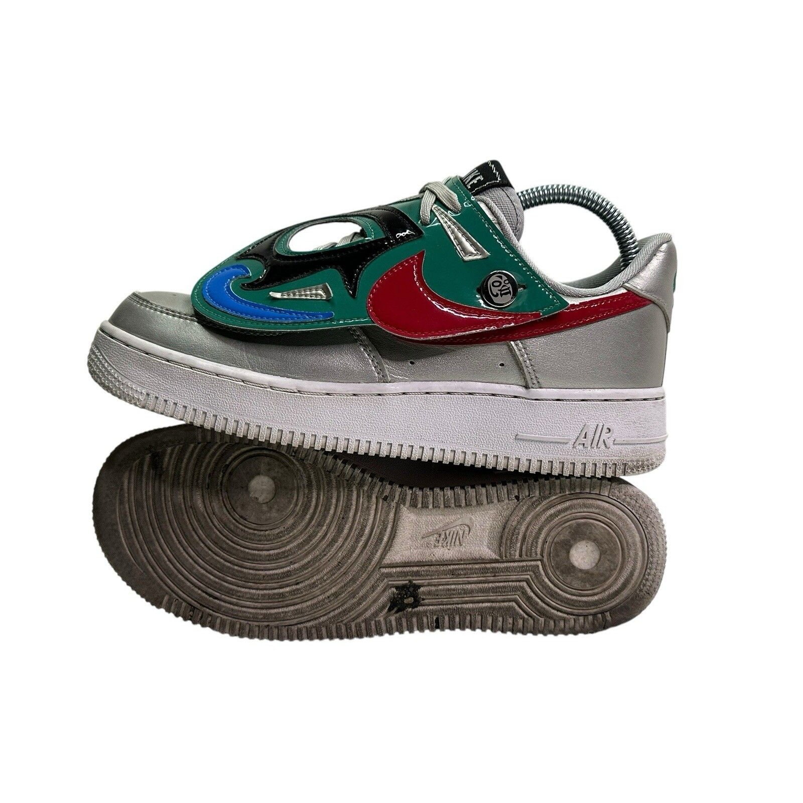 Men's Nike Air Force 1 '07 Lv8 Lucha Libre Size 6.5 Metallic Silver Dm6177-095